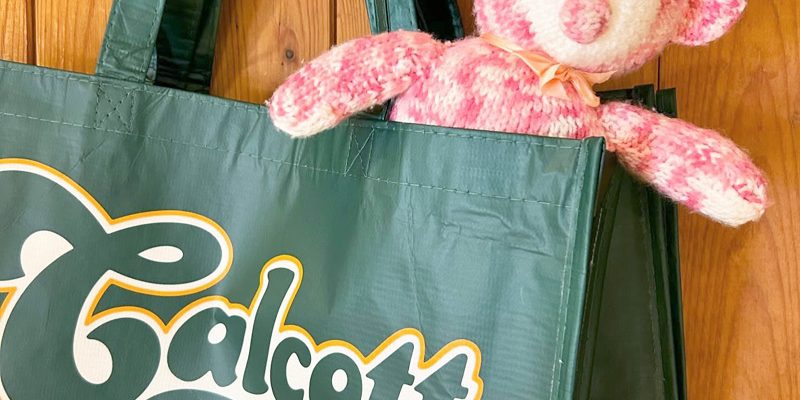 Calcott Hall Farm Shop reusable bag with soft toy gift.