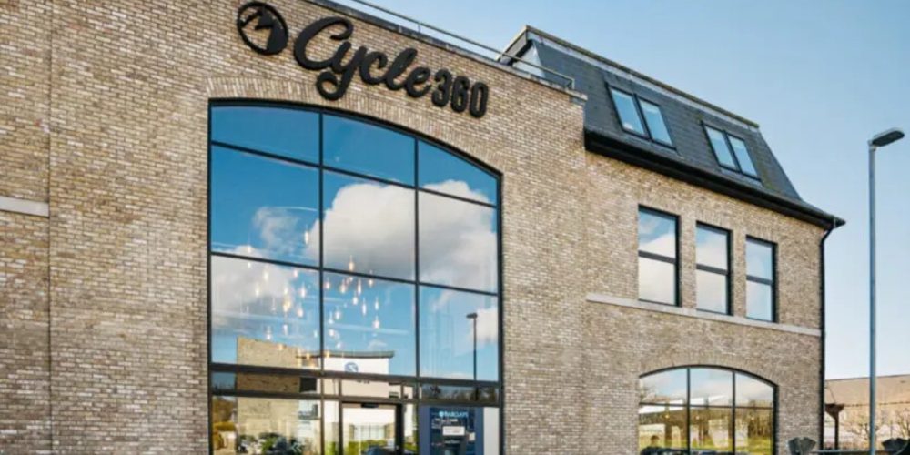 Exterior of Cycle 360 and Café 360 building on the Isle of Man