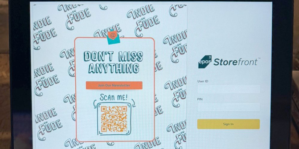 EPOS Cubed Storefront EPOS system in use at Indie Füde artisan deli in Belfast.