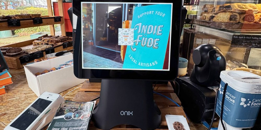 EPOS Cubed Storefront EPOS system installed at Indie Füde artisan food shop in Belfast.