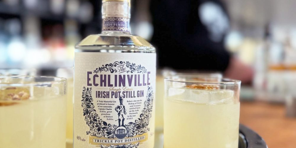 Bottle of Echlinville Irish Pot Still Gin served at Indie Füde artisan food retailer in Belfast.