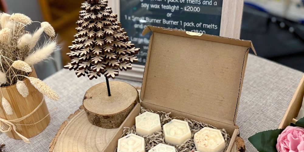 Home fragrance gift display at Kilnford Farm Shop retail area